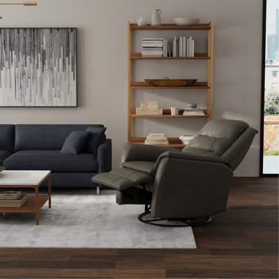 Global Home Swivel Glider Recliner With Manual Footrest by Latitude Run