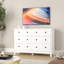 Commode 6 tiroirs blanche, l 47,25 po-1527947968