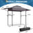 3.3 X 12.5 Ft. Patio Barbecue Grill Canopy Gazebo With Dark Gray Soft Top Roof-124522623