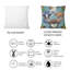 Coussin coloré à imprimé de taureaux colorés sur fond bleu-1113346201