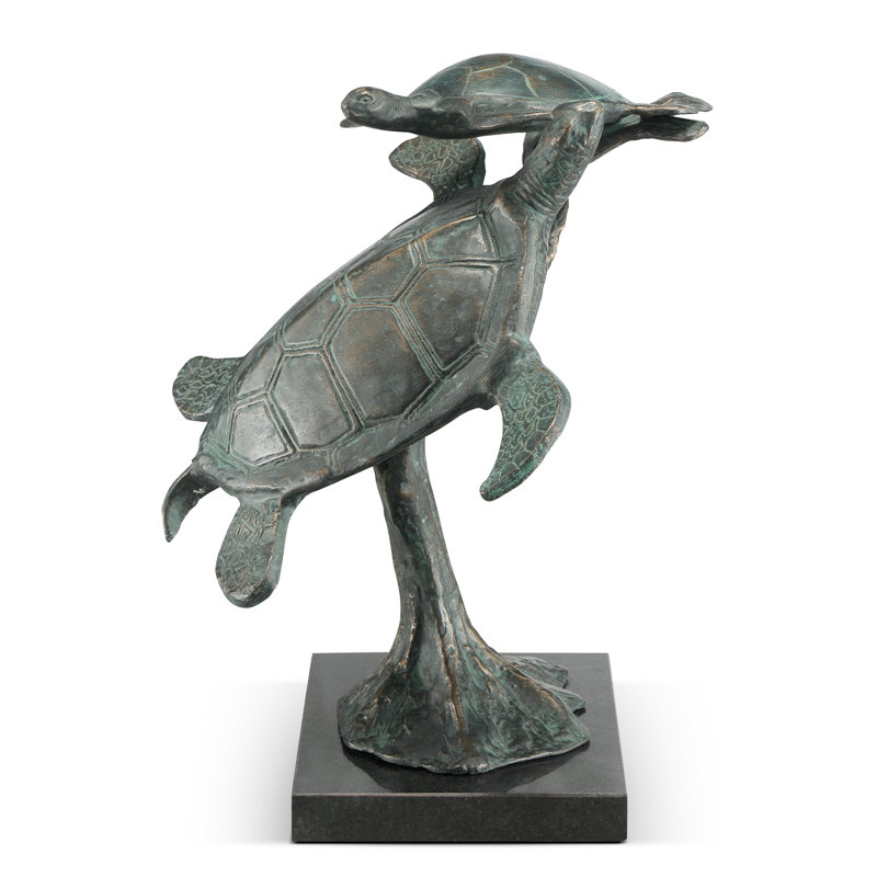 First Swim Turtle Family Sculpture