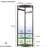 71 inch Gray Corner Hallway Coat Rack 6 Double Hooks Shoe Storage Shelves Freestanding Column Stand-1229075610