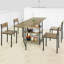 Higgston Extendable Metal Base Dining Table
