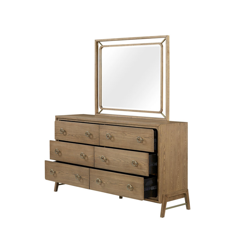 Commode 6 tiroirs au fini latté