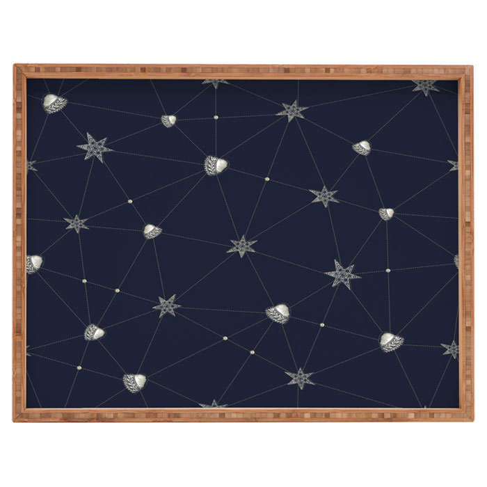 Plateau de table repose-pieds/café love constellation, H 1,75 po x l 18 po x p 14 po