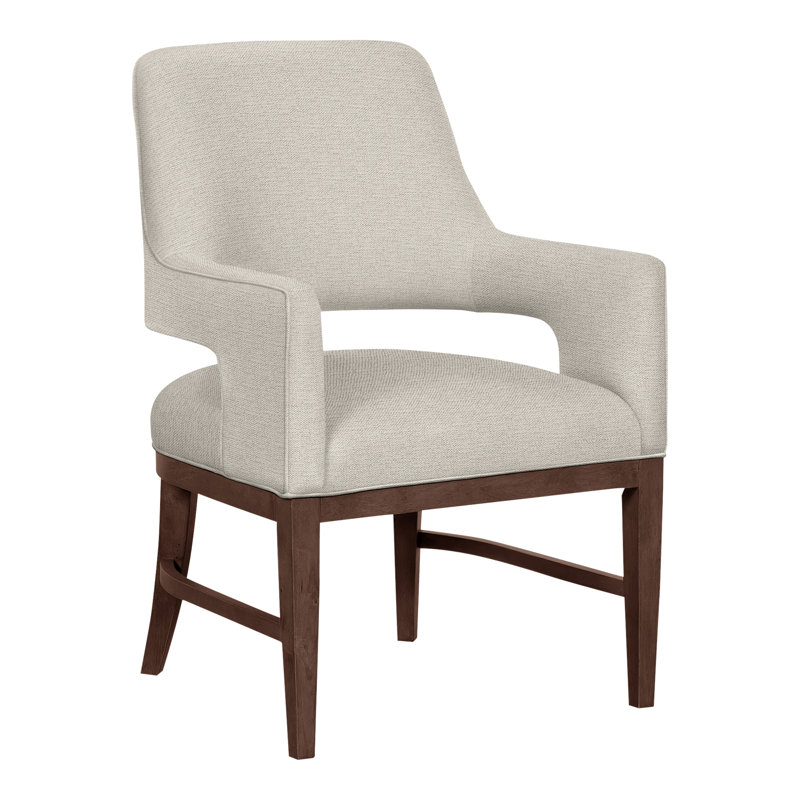 Chaise avec accoudoirs Josie Grande, Perigold page perle, Noyer