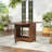 Space Saving Folding Drop Leaf Kitchen Dining Table with 4 Hidden Chairs, Fully Assembled, Walnut, 51"