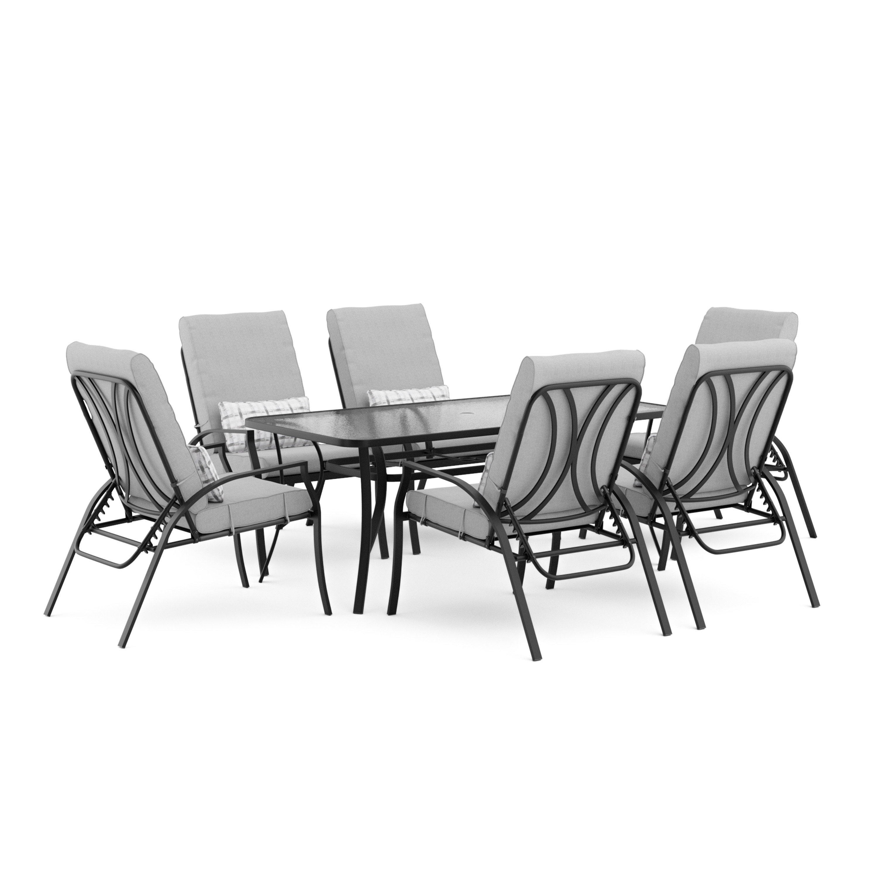 greemotion Tunning 6 - Person Rectangular Outdoor Dining Set with Cushions  | Wayfair