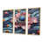 Toile avec cadre flottant or