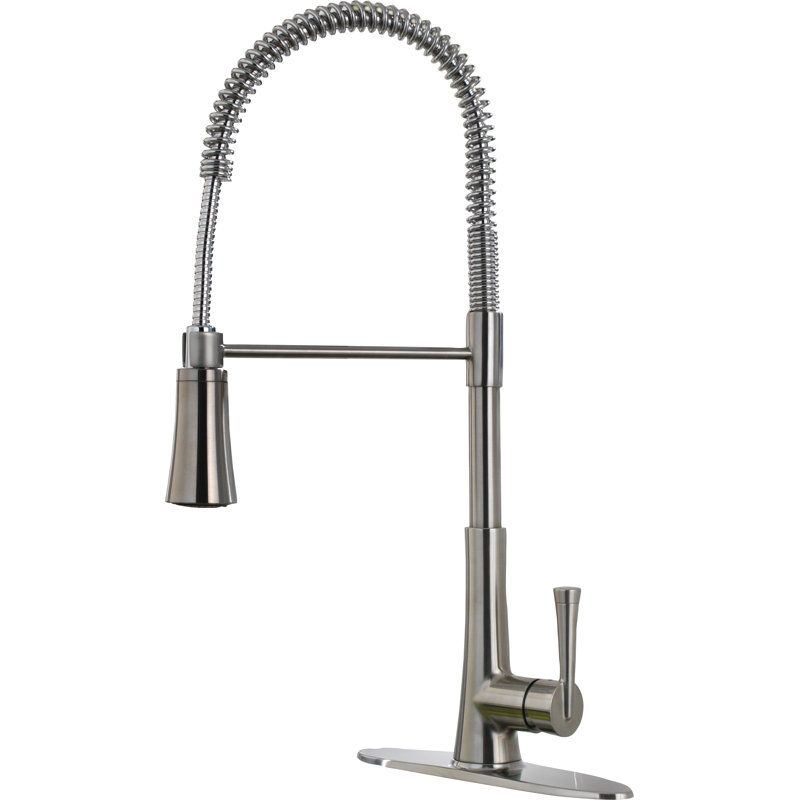 robinet de cuisine à poignée simple culinaire Zuri, Acier inoxydable