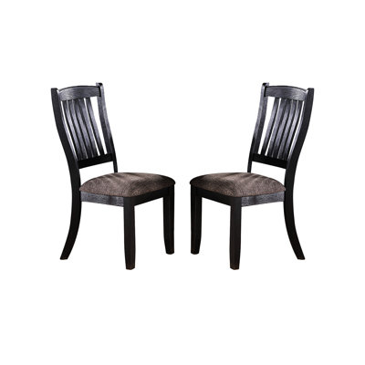 Chaises de salle à manger rembourrées Dark Wood
