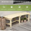 Banc de jardin en bois, banc d'extérieur rond semi-circulaire