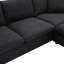 Canapé modulaire de 101 po x 66 po avec assise large et support de coussin, 4 coussins convertibles à structure stable en fer pour la décoration intérieure
