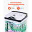 Aquarium carré de 7,5 litres (2 gallons) en verre ultra-transparent avec éclairage DEL, contrôle de la température et 7 couleurs réglables. Système autonettoyant. Convient aux poissons d'eau douce et d'eau de mer. Idéal pour la maison, le bureau ou comme animal de compagnie.