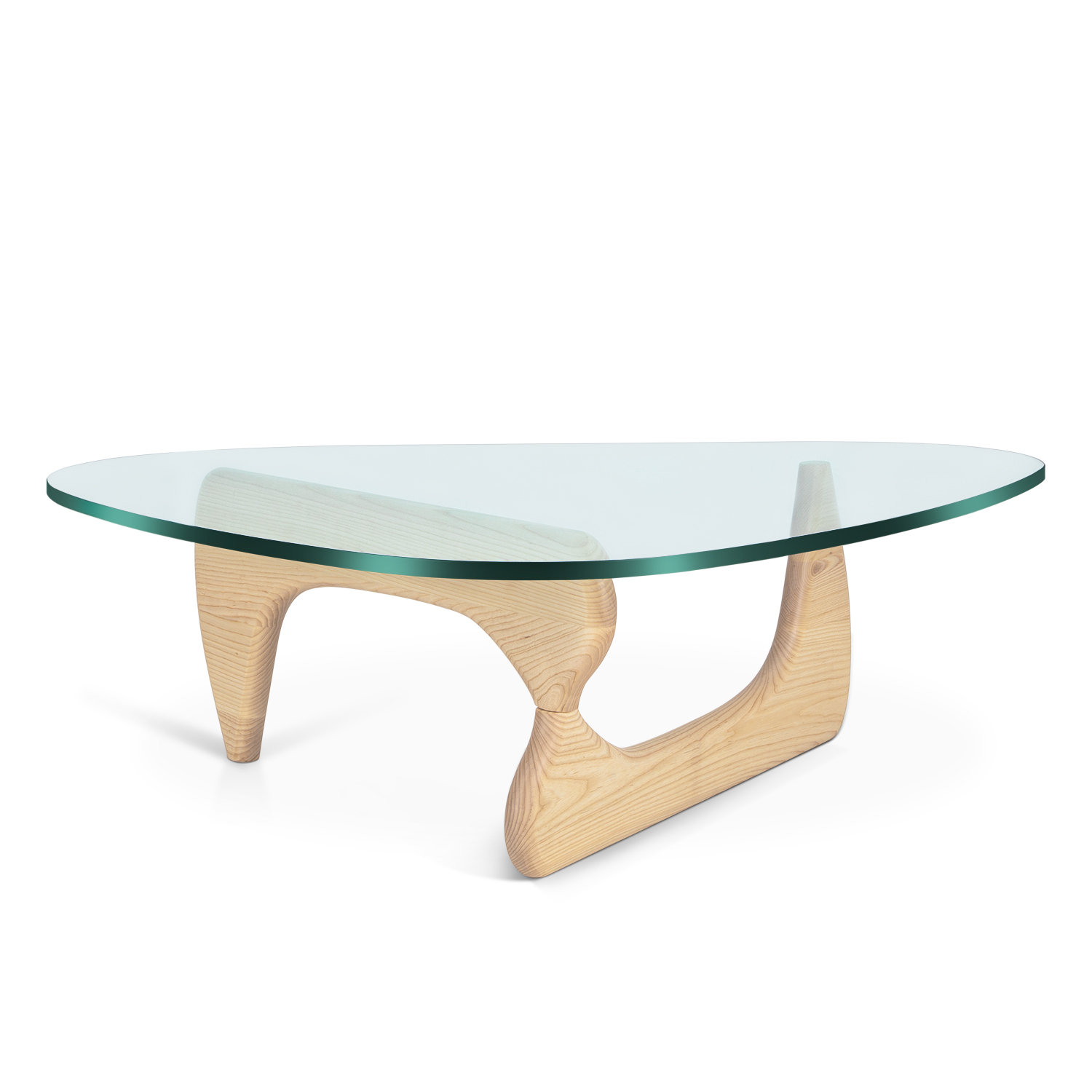 Kiruthika 51" Glass Coffee Table, Natural