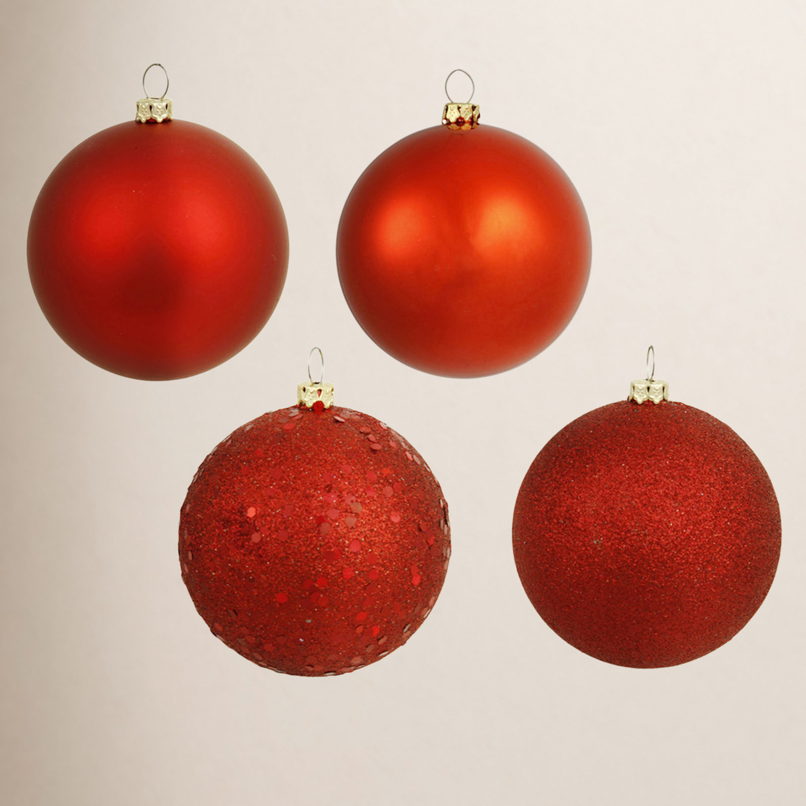 Shatterproof Bauble, Red, 4.75"
