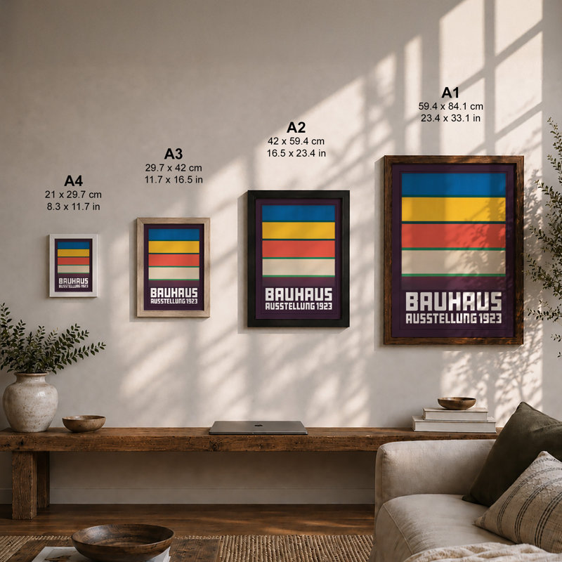Bauhaus Ausstellung Geometric - Print, Unframed, A1 - 84.1 x 59.4 cm
