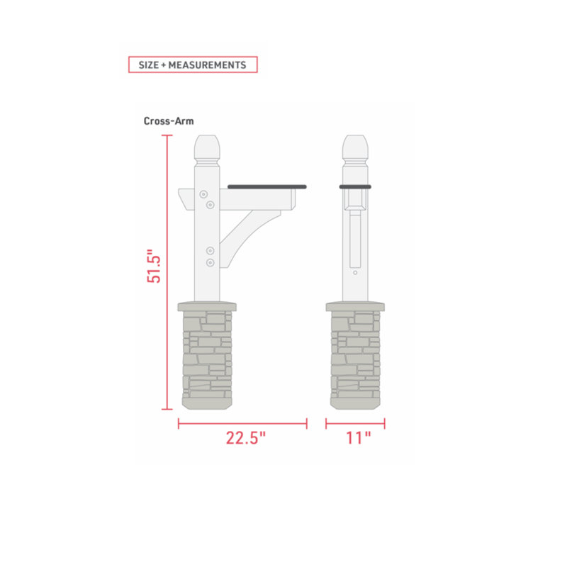 PAK Premium Mailbox Post Cross-arm Classic, White