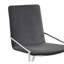 Zlatan Grey Velvet & Chrome Finish Side Chair (Set Of 2)