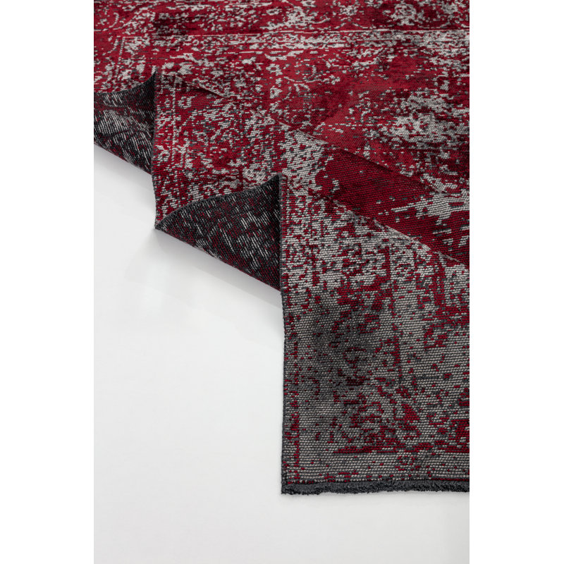 Rapture Gray/Red Oriental Luxury Area Rug, Rectangle 7'10" x 11'2"