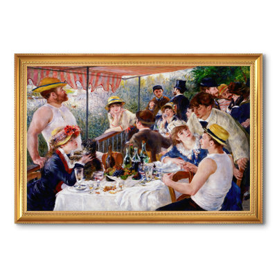 Déjeuner de la fête nautique (Le Déjeuner des canotiers), 1880-1881-Pierre-Auguste Renoir-Toile encadrée personnalisée