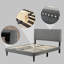 Lit plateforme tapissier en métal avec tête de lit Ebern Designs-1485088921