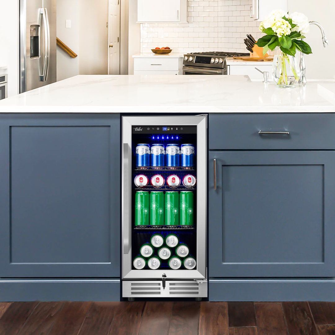 Velivi 127 Cans (12 oz.) 3.1 Cubic Feet Built-In & Freestanding Beverage Refrigerator Velivi