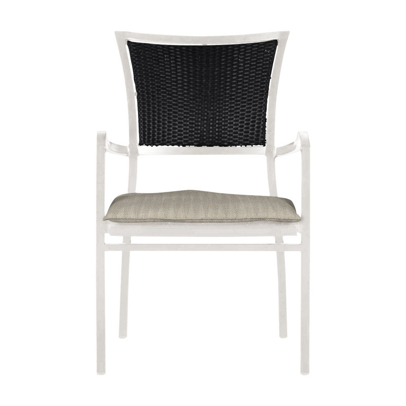 Aire Arm Chair - Chalk/Black, Welt, Chalk / Black, Herringbone Sand