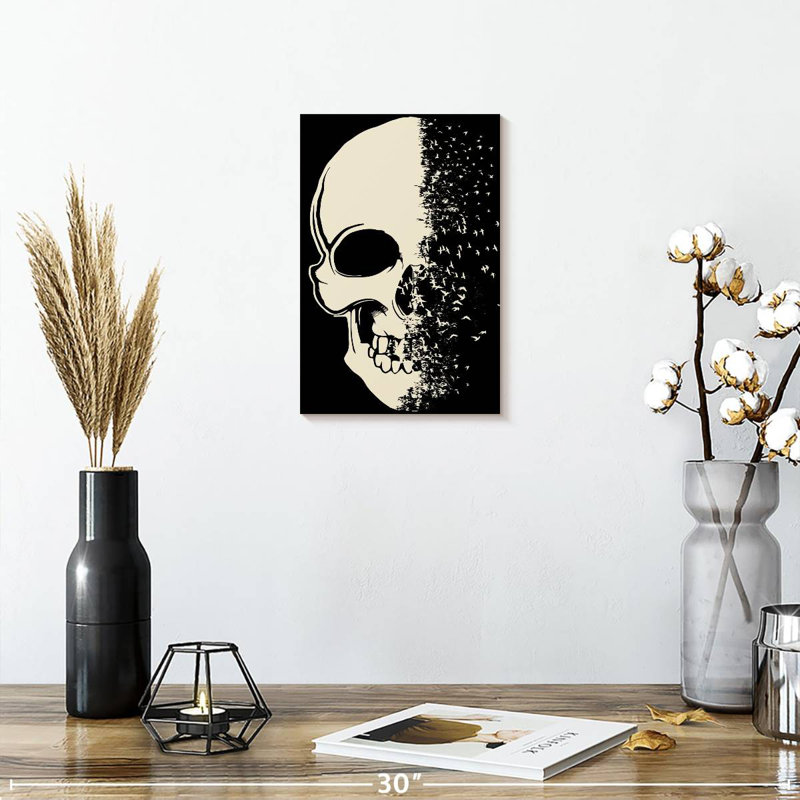 Hitzel Fading Skull, 12" H x 8" W