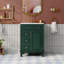 Meuble-lavabo de 24 pouces avec lavabo en céramique, conception compacte pour petits espaces et style français élégant-117193950
