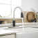 Single-Handle Pull-Out Sprayer Kitchen Faucet With Supply Lines In Matte Black
