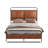 Vegan Leather Metal Canopy Bed-862300150-856990018
