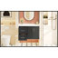 Meuble-lavabo mural 36 po avec 2 tiroirs, lavabo simple en céramique à 3 trous et tablette réglable pour un rangement moderne-502381880