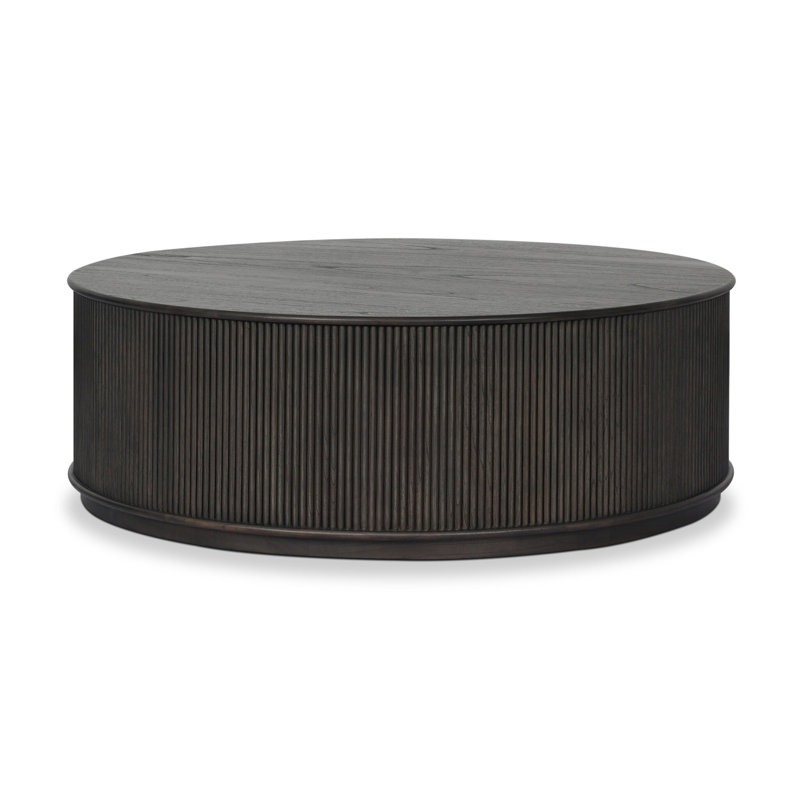 Ona Coffee Table-Amber Mindi Veneer, Smoked Black Mindi