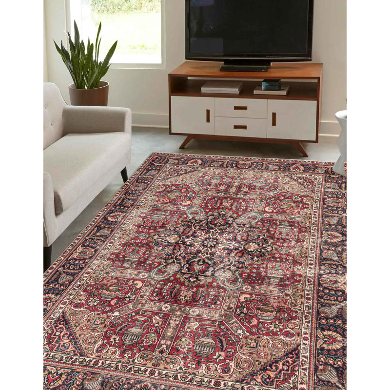 Tapis rouge Antalya 6 pi 7 po x 9 pi 6 po