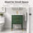 Deon Collection Single Bathroom Vanity with Porcelain Top-143281761-228218494