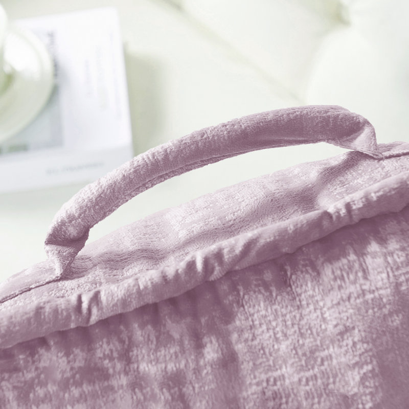 Textured Velvet Bedrest Pillow Cover & Insert, Mauve Shadows