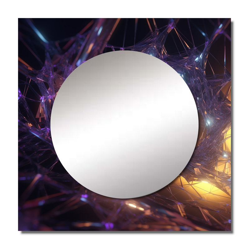 Etalo - Fractals Large Square Mirror Wall Decor For Bedroom, 29" x 29"