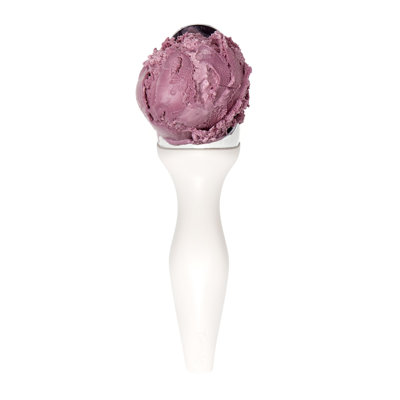 Tovolo Tilt-Up Ice Cream Scoop Heat-Retaining Chrome Zinc Alloy for Hard Ice Cream, White