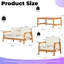 Ensemble de canapés d'extérieur en bois d'acacia 4 pièces avec accents textilène et coussins imperméables-129193892