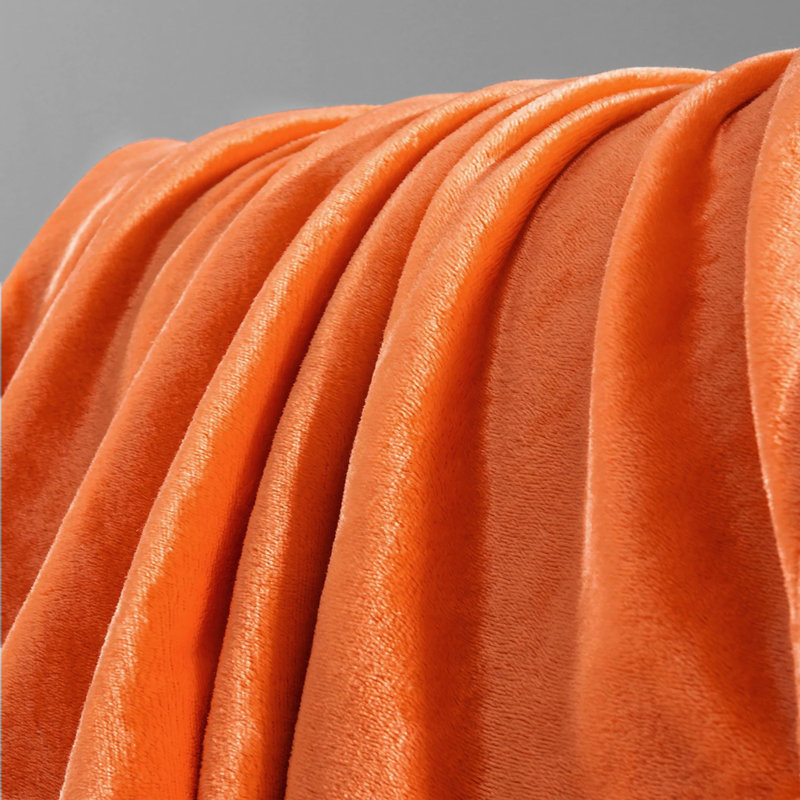Roundhay Thermal Snug Polyester Throw Blanket, Orange