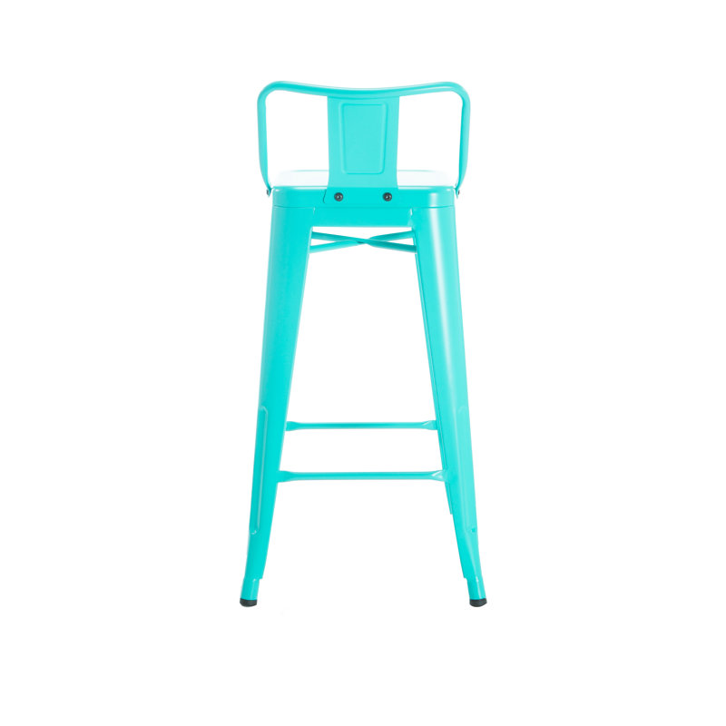 Tabouret Alawai, Turquoise, Tabouret de comptoir (siège d'une hauteur de 26 p