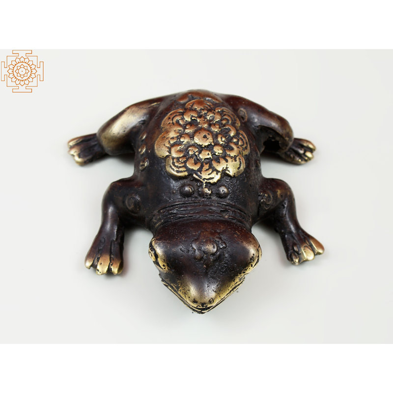 Petite grenouille en laiton Aiylah, Noir