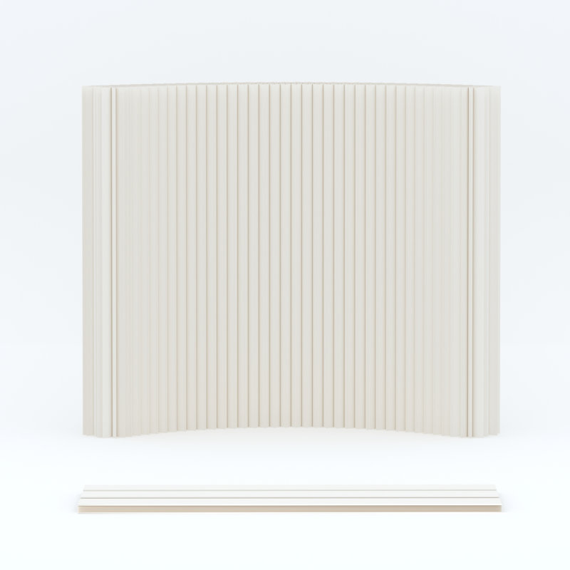 Folding Room Divider Privacy Screen, Portable Paper Partition, Stable Anti-tip For Home Office, Blanc