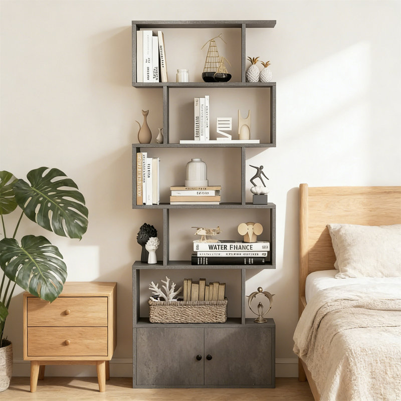 183cm H x 23cm W Standard Bookcase, Grey