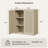 Consiglia 30.5" Bohemian-Inspired Rattan 2-Door Sideboard-695867048-688169288