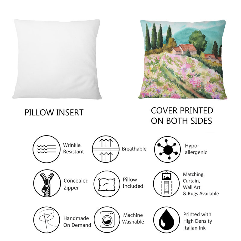 Coussin Little Mountain House On In Meadows - Country Printed