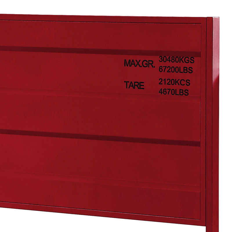 Lit plateforme, Simple, Rouge