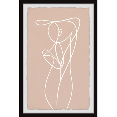 «One Line figure», reproduction encadrée