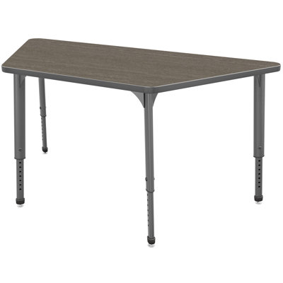 Apex Series Manufactured Wood Adjustable Trapezoid 1 Students Activity Table